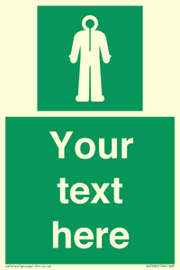 Custom sign safe condition Survival clothing